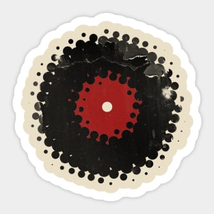 Vinyl Record with Halftone Sticker